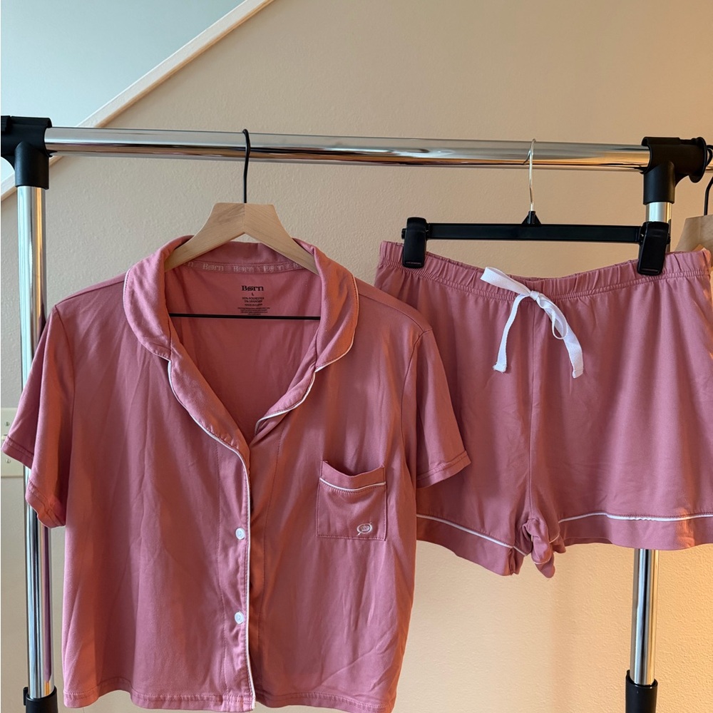 Born Pink Button-Up Pajama Set